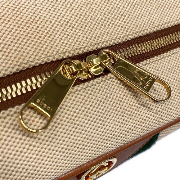 Gucci Shelly (Web), Interlocking G Backpack 575063 Beige Brown Multi Canvas main image 8